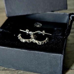 Chrome Hearts Cross Loop Earrings